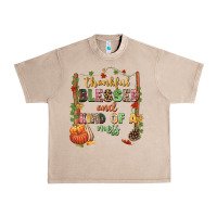 French Oak Thankful blessed and kind of a mess Urban Heavy Tee - NancyCooperArtShop