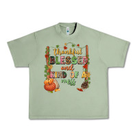 Oil Green Thankful blessed and kind of a mess Urban Heavy Tee - NancyCooperArtShop