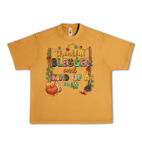 Peanut Butter Thankful blessed and kind of a mess Urban Heavy Tee - NancyCooperArtShop