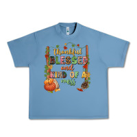 Pebble Blue Thankful blessed and kind of a mess Urban Heavy Tee - NancyCooperArtShop