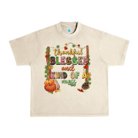Sandshell Thankful blessed and kind of a mess Urban Heavy Tee - NancyCooperArtShop