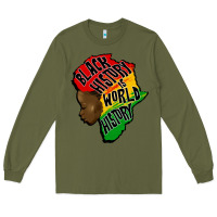 Army Green black history is world history Long Sleeve Tee - CowGirlArtShop