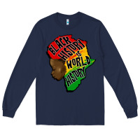 Navy black history is world history Long Sleeve Tee - CowGirlArtShop