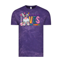Cloud Purple Oh how he loves us Vintage Tee - NancyCooperArtShop