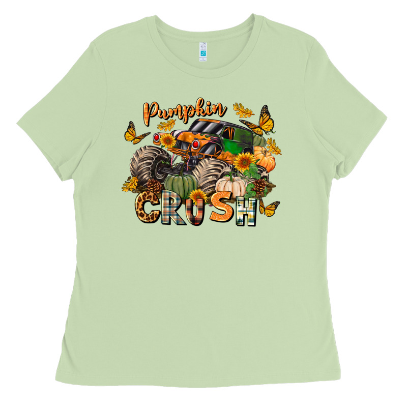 Pumpkin Crush Truck Ladies Tee by LillyAllenDesigns | Teevron