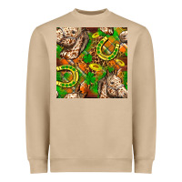Mushroom St. Patrick's Day Horse With Horseshoes Seamless Heavyweight Sweatshirt - FaDigitalArtStudio