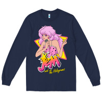 Navy so funny jem and the holograms classic fans Long Sleeve Tee - lanVoArt