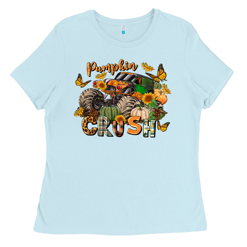 Pumpkin Crush Truck Ladies Tee by LillyAllenDesigns | Teevron