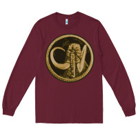 Burgundy mammoth black king Long Sleeve Tee - lanVoArt