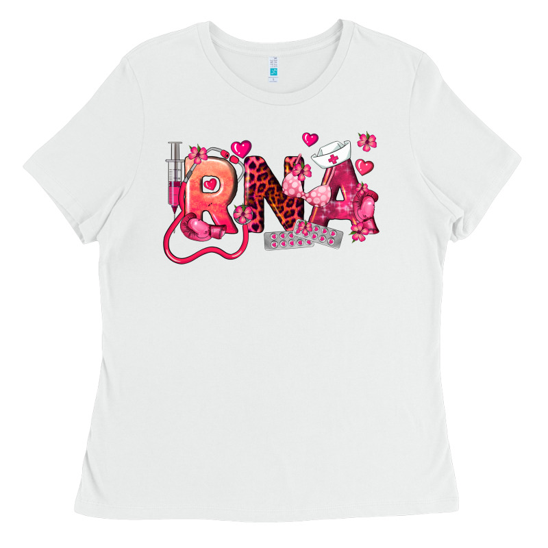 Rna Breast Cancer Registered Nurse Assistant Ladies Tee by LillyAllenDesigns | Teevron