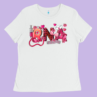 Rna Breast Cancer Registered Nurse Assistant Ladies Tee Designed By Lillyallendesigns