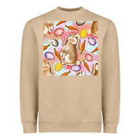 Mushroom Happy Easter Bunny Seamless Pattern Heavyweight Sweatshirt - BundleAndBundleShop