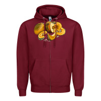 Burgundy Pumpkin Zipper Hoodie - LillyAllenDesigns