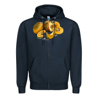 Navy Pumpkin Zipper Hoodie - LillyAllenDesigns