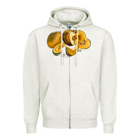 Oatmeal Heather Pumpkin Zipper Hoodie - LillyAllenDesigns