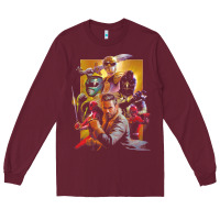 Burgundy rip jason david frank ranger Long Sleeve Tee - lanVoArt