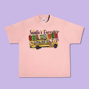 Santas Favorite Bus Driver Urban Heavy Tee Designed By Texasbilliewilder