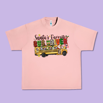 Santas Favorite Bus Driver Urban Heavy Tee Designed By Texasbilliewilder