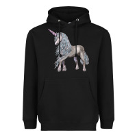 Black Unicorn Heavyweight Hoodie - LillyAllenDesigns