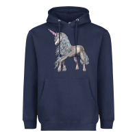 Navy Unicorn Heavyweight Hoodie - LillyAllenDesigns