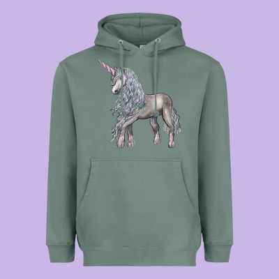 Unicorn Heavyweight Hoodie Designed By Lillyallendesigns
