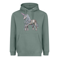 Sage Unicorn Heavyweight Hoodie - LillyAllenDesigns