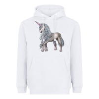 White Unicorn Heavyweight Hoodie - LillyAllenDesigns