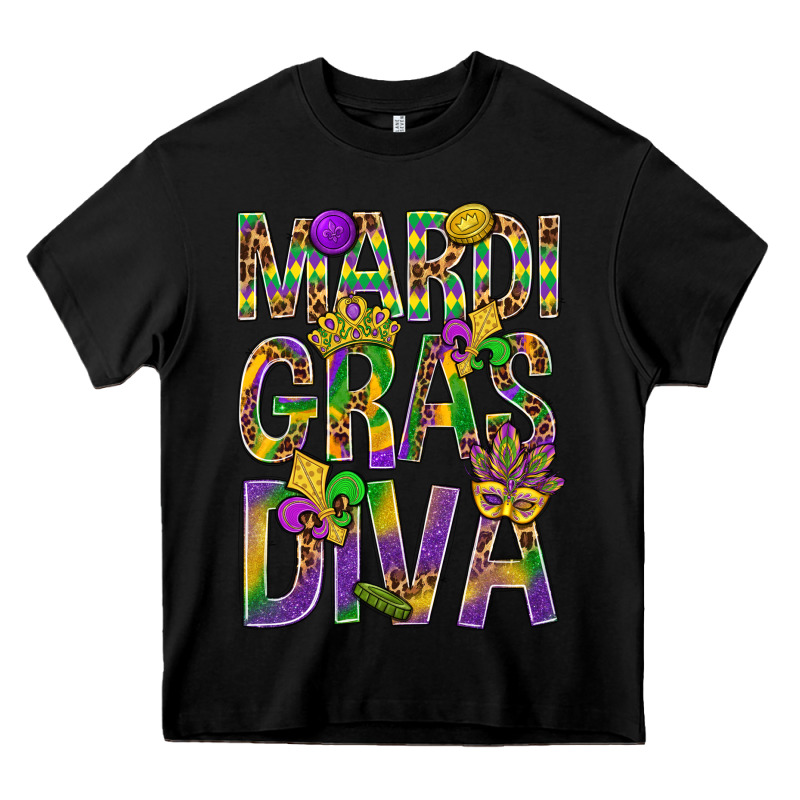 Mardi Gras Diva Heavy Core Tee by BundleAndBundleShop | Teevron