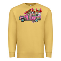 Antique Gold farm animals valentine truck Premium Sweatshirt - RacoonDesign