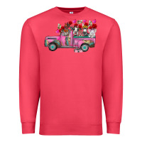 Cardinal farm animals valentine truck Premium Sweatshirt - RacoonDesign