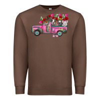 Chestnut farm animals valentine truck Premium Sweatshirt - RacoonDesign