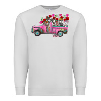 Dove Grey farm animals valentine truck Premium Sweatshirt - RacoonDesign