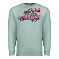 Seafoam farm animals valentine truck Premium Sweatshirt - RacoonDesign