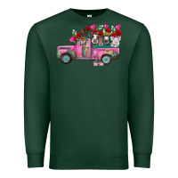 Sports Green farm animals valentine truck Premium Sweatshirt - RacoonDesign