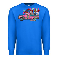 True Royal farm animals valentine truck Premium Sweatshirt - RacoonDesign