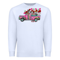 White farm animals valentine truck Premium Sweatshirt - RacoonDesign