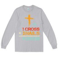Moon Dust Vintage 1 Cross 3 Nails Forgiven Christian Easter Gift Long Sleeve Tee - lanVoArt