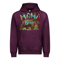 Mauve Wine mama bear Urban Hoodie - BarkalooDesign