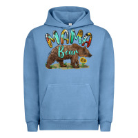 Pigment Pebble Blue mama bear Urban Hoodie - BarkalooDesign