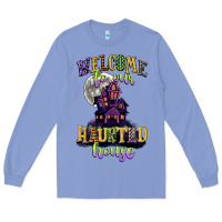 Colony Blue welcome to our haunted house Long Sleeve Tee - CowGirlArtShop