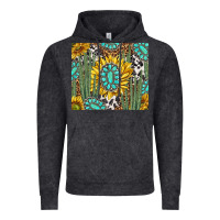 Vintage Black western cactus with sunflowers and turquoise tumbler tbs Vintage Hoodie - TumblerDesignByShophia