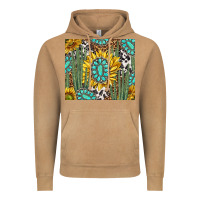 Vintage Camel western cactus with sunflowers and turquoise tumbler tbs Vintage Hoodie - TumblerDesignByShophia