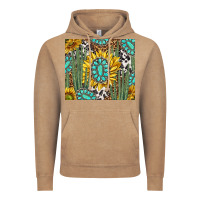 Vintage Coffee western cactus with sunflowers and turquoise tumbler tbs Vintage Hoodie - TumblerDesignByShophia