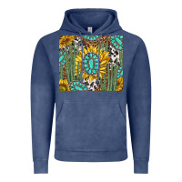Vintage Denim western cactus with sunflowers and turquoise tumbler tbs Vintage Hoodie - TumblerDesignByShophia
