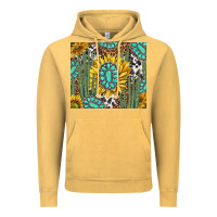 Vintage Mustard western cactus with sunflowers and turquoise tumbler tbs Vintage Hoodie - TumblerDesignByShophia