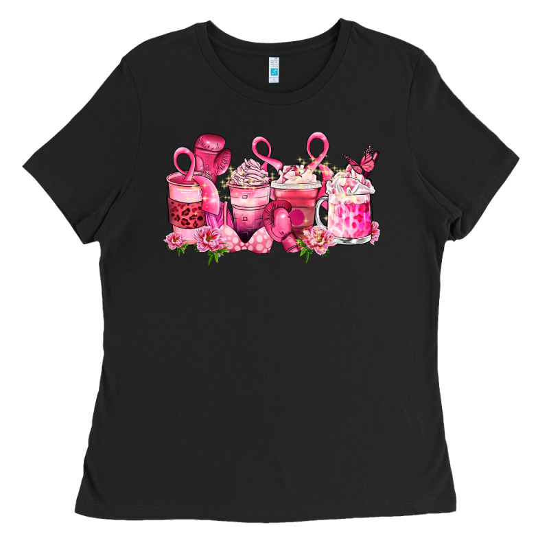Cancer Coffee Cups Ladies Tee by LillyAllenDesigns | Teevron