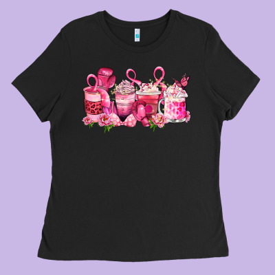 Cancer Coffee Cups Ladies Tee Designed By Lillyallendesigns