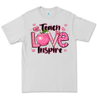Dove Grey teach love inspire teacher valentines day Premium Tee - LillyAllenDesigns
