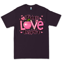 Plum teach love inspire teacher valentines day Premium Tee - LillyAllenDesigns