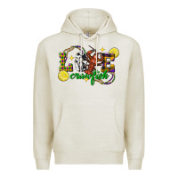 Oatmeal Heather mardi gras love crawfish Premium Hoodie - FaDigitalArtStudio